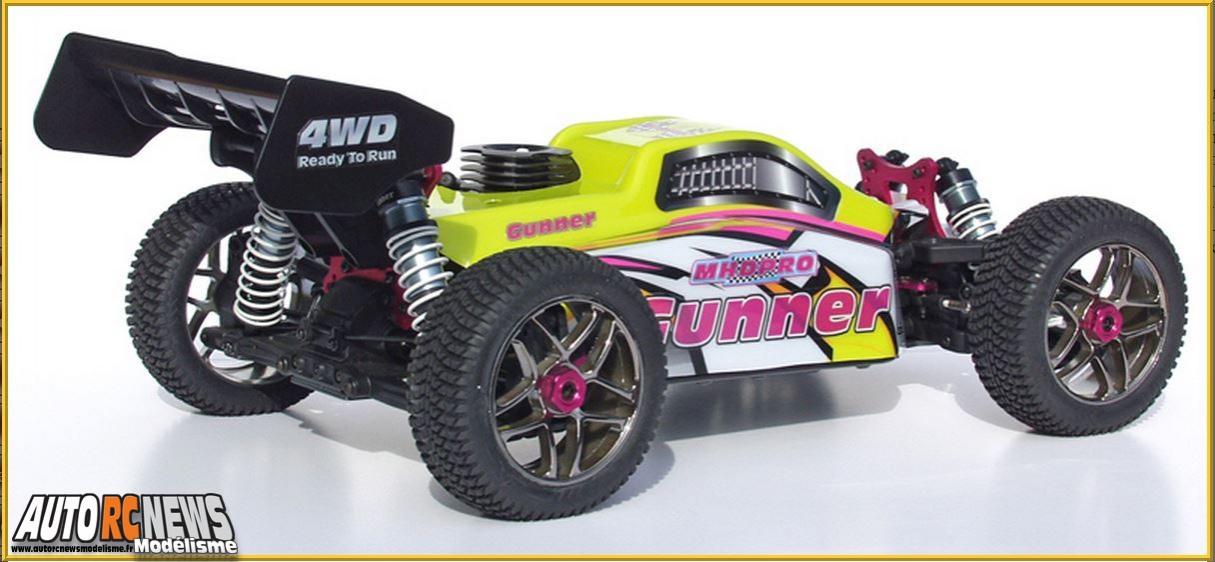 Gunner RTR 1/8 MHD Pro voiture de modélisme tout terrain à l'échelle 1/8ème propulsée par un moteur thermique de 3,5 cm3