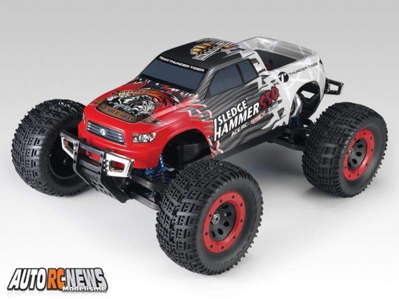 Thunder Tiger se livre à la surenchère permanente depuis l'apparition du tout premier MTA-4. Le furieux monster truck revient en effet sous une nouvelle dénomination baptisée MTA-4 Sledge Hammer S50 SE encore plus bestiale, avec un moteur de 8 cm3 !