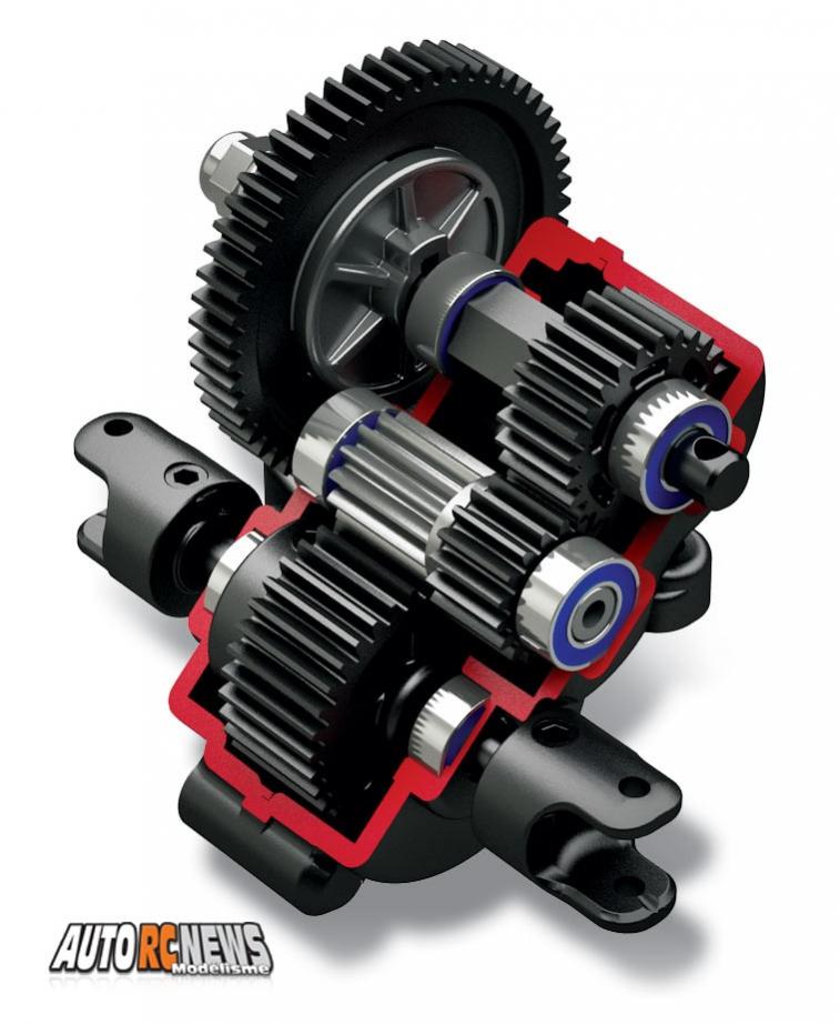 Pour ceux qui l'ignoreraient encore, l'E Revo de chez Traxxas existe aussi en version VXL à l'échelle 1/16ème.