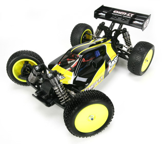 Sur la base du célèbre Losi 8IGHT ™ buggy à l'échelle 1/8ème, la firme Losi a développé ce petit tout terrain à l'échelle 1/14ème dont la propuslion est assurée par un moteur brushless de 4500 Kv Sur la base du célèbre Losi 8IGHT ™ buggy à l'échelle 1/8ème, la firme Losi a développé ce petit tout terrain à l'échelle 1/14ème dont la propuslion est assurée par un moteur brushless de 4500 Kv